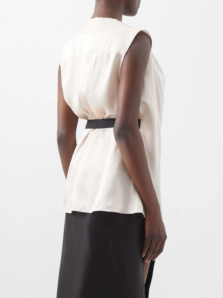 商品ROKSANDA|Andriya draped side-tie silk-satin top,价格¥2675,第5张图片详细描述