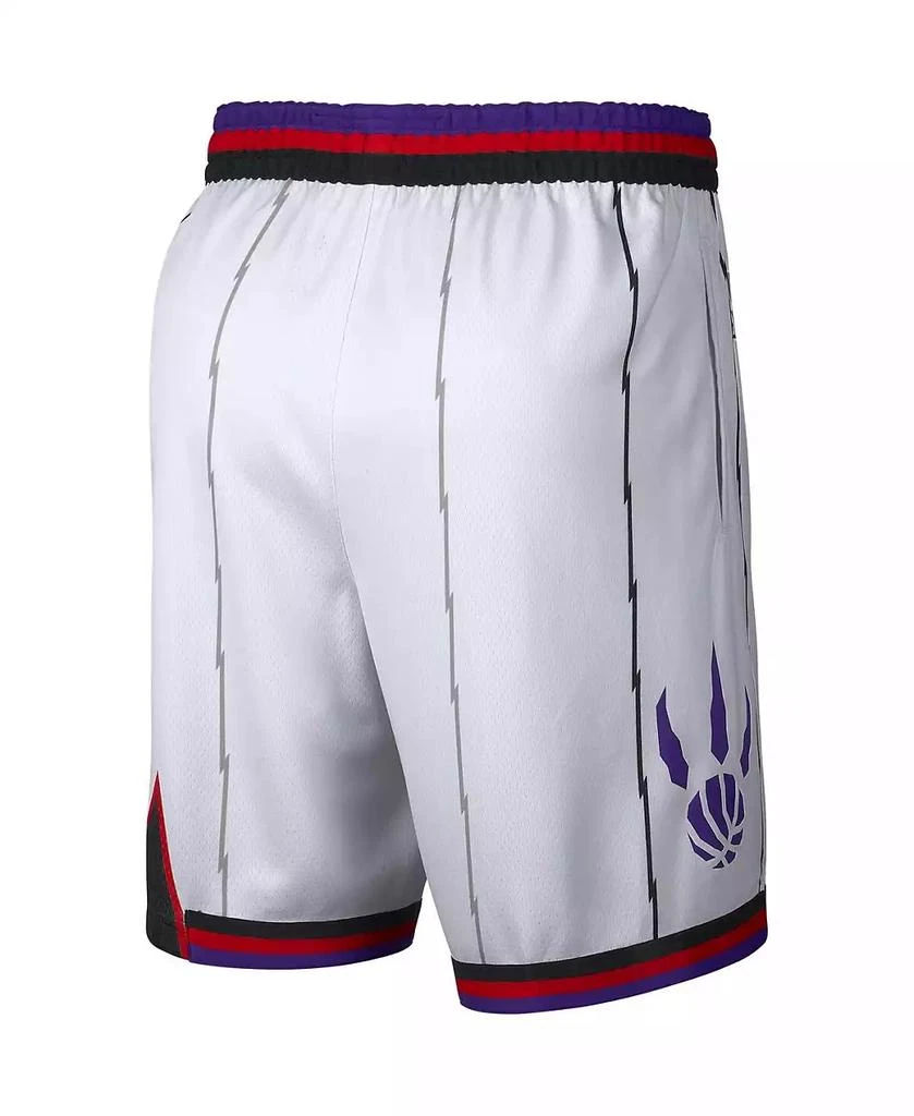 商品NIKE|Men's White Toronto Raptors Hardwood Classics Swingman Shorts,价格¥599,第3张图片详细描述