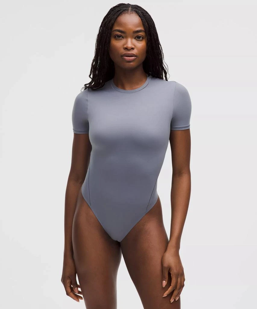 Wundermost Ultra-Soft Nulu Short-Sleeve Crew Thong Bodysuit 商品