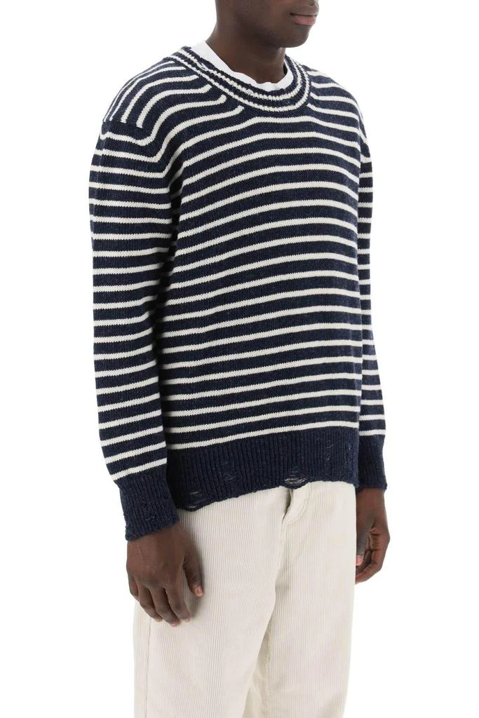 商品AMI|Striped sweater with destroyed detailing,价格¥1331,第3张图片详细描述