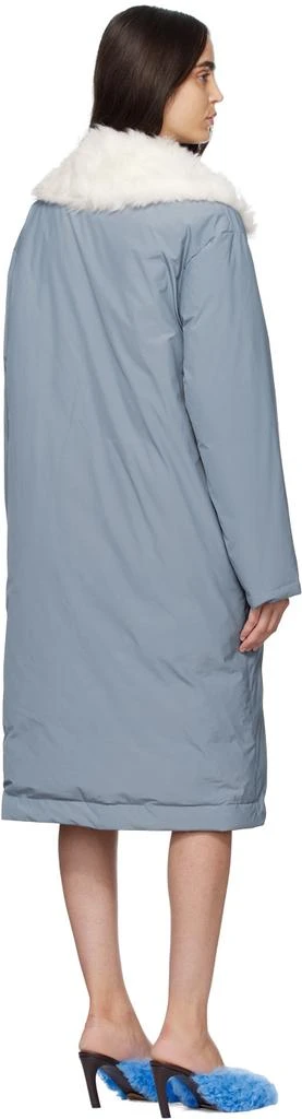 商品Yves Salomon|SSENSE Exclusive Blue Long Down Jacket,价格¥2167,第3张图片详细�描述
