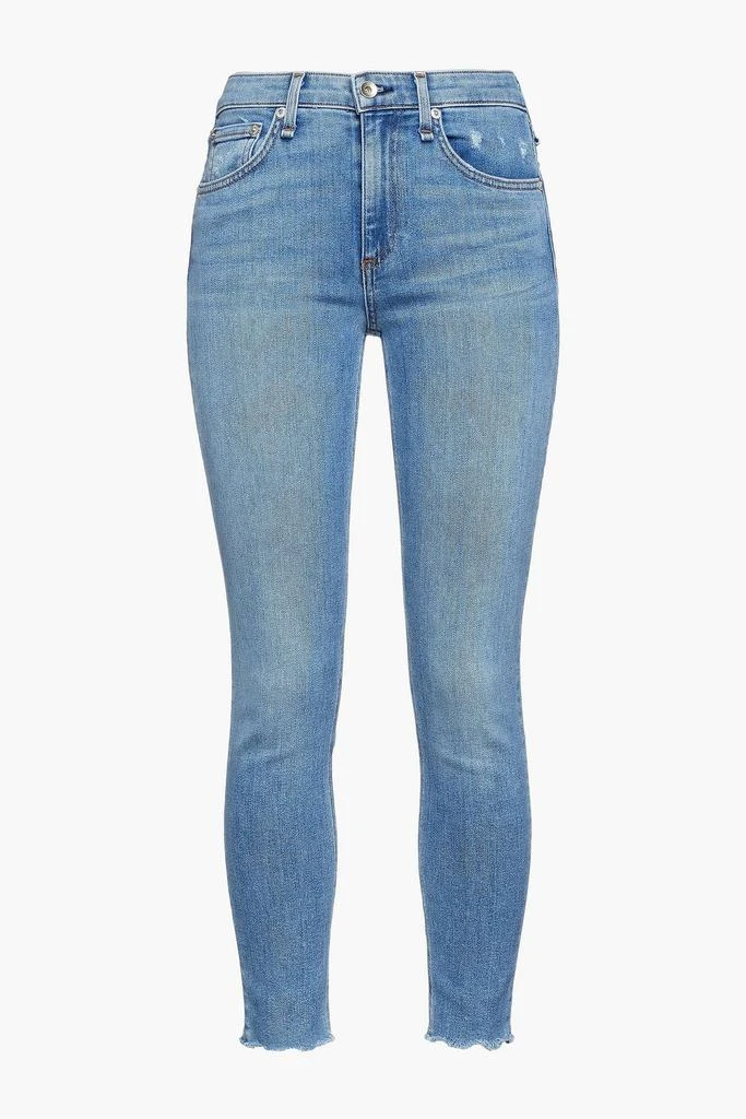 商品Rag & Bone|Cropped distressed mid-rise skinny jeans,价格¥503,第1张图片