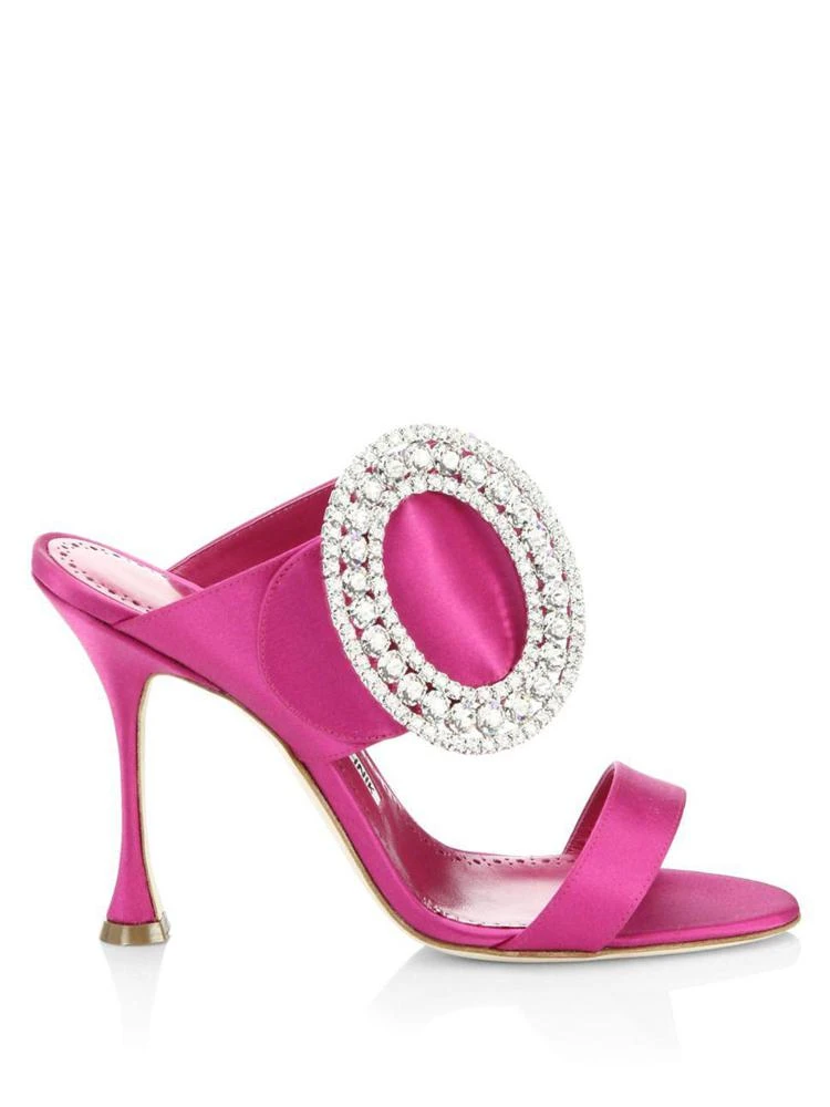 商品Manolo Blahnik|Fibiona Satin Mules,价格¥2888,第5张图片详细描述