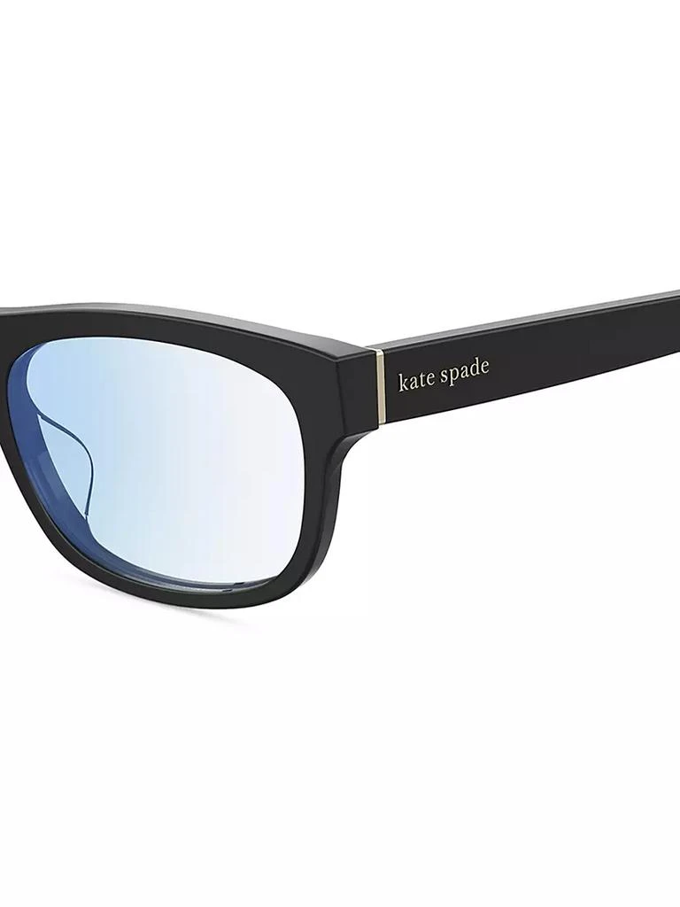 商品Kate Spade|Evie 51MM Rectangle Blue Block Optical Glasses,价格¥502,第3张图片详细描述