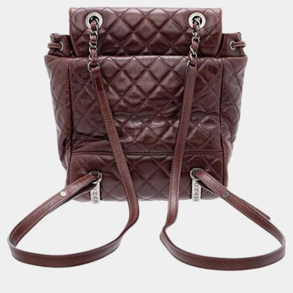 商品[二手商品] Chanel|CHANEL Paris-salzburg Mountain Maroon Calfskin Leather Backpack SHOULDER BAGS,价格¥35917,第3张图片详细描述