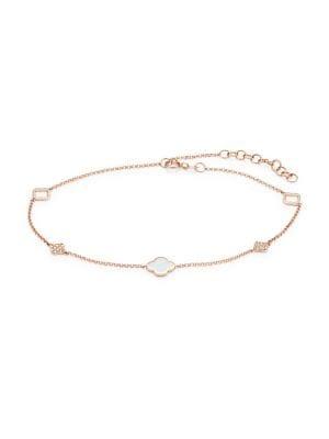 14K Rose Gold & 0.07 TCW Diamond Bracelet商品第1张图片规格展示