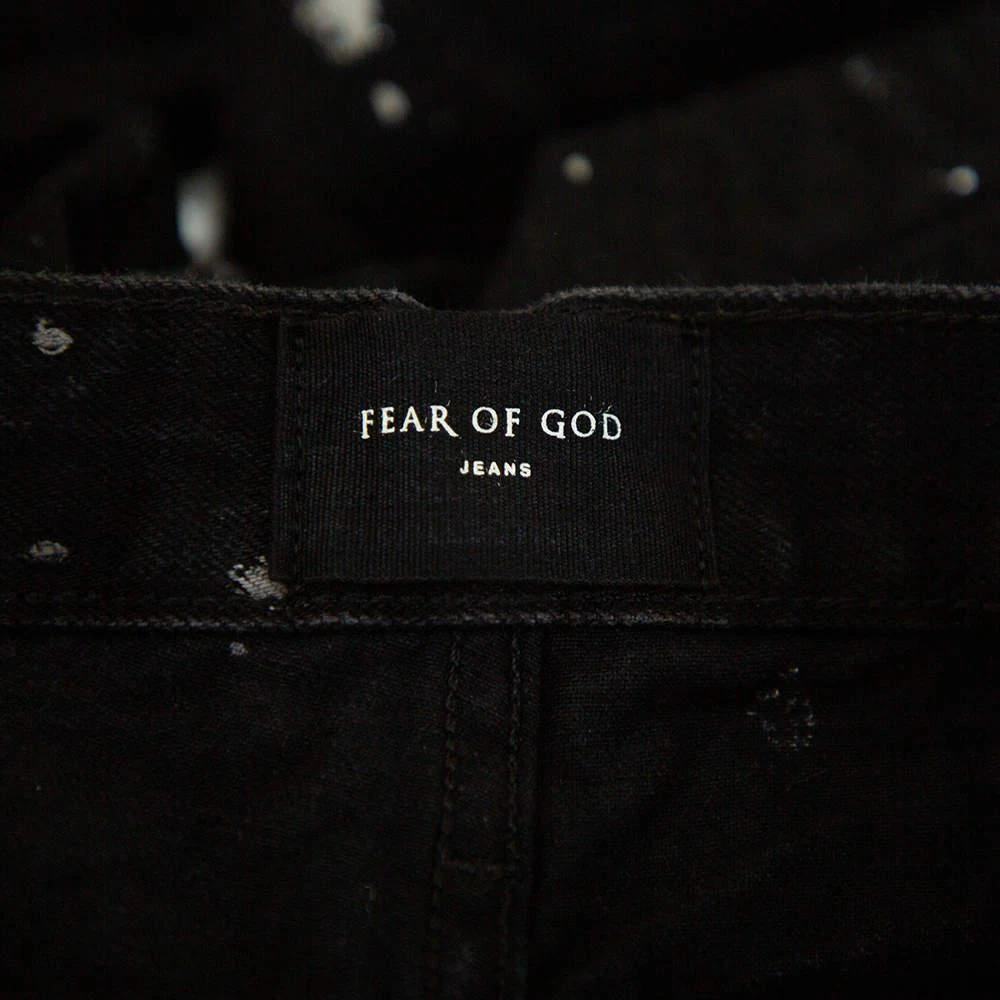 商品[二手商品] Fear of god|Fear of God Black Denim Zip Detail Painters Selvedge Jeans S,价格¥1324,第5张图片详细描述