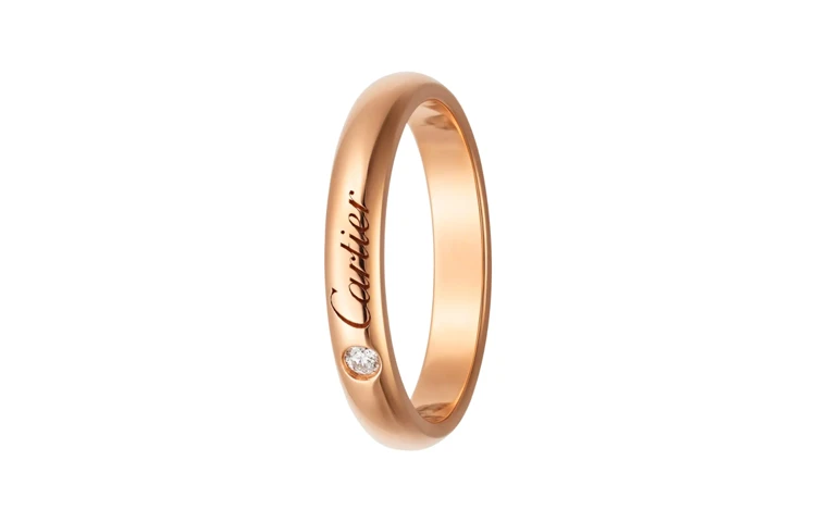 商品[国内直发] Cartier|CARTIER卡地亚 C de 系列 结婚单颗钻对戒 logo 18K玫瑰金 戒指 男女同款情侣款,价格¥10178,第4张图片详细描述