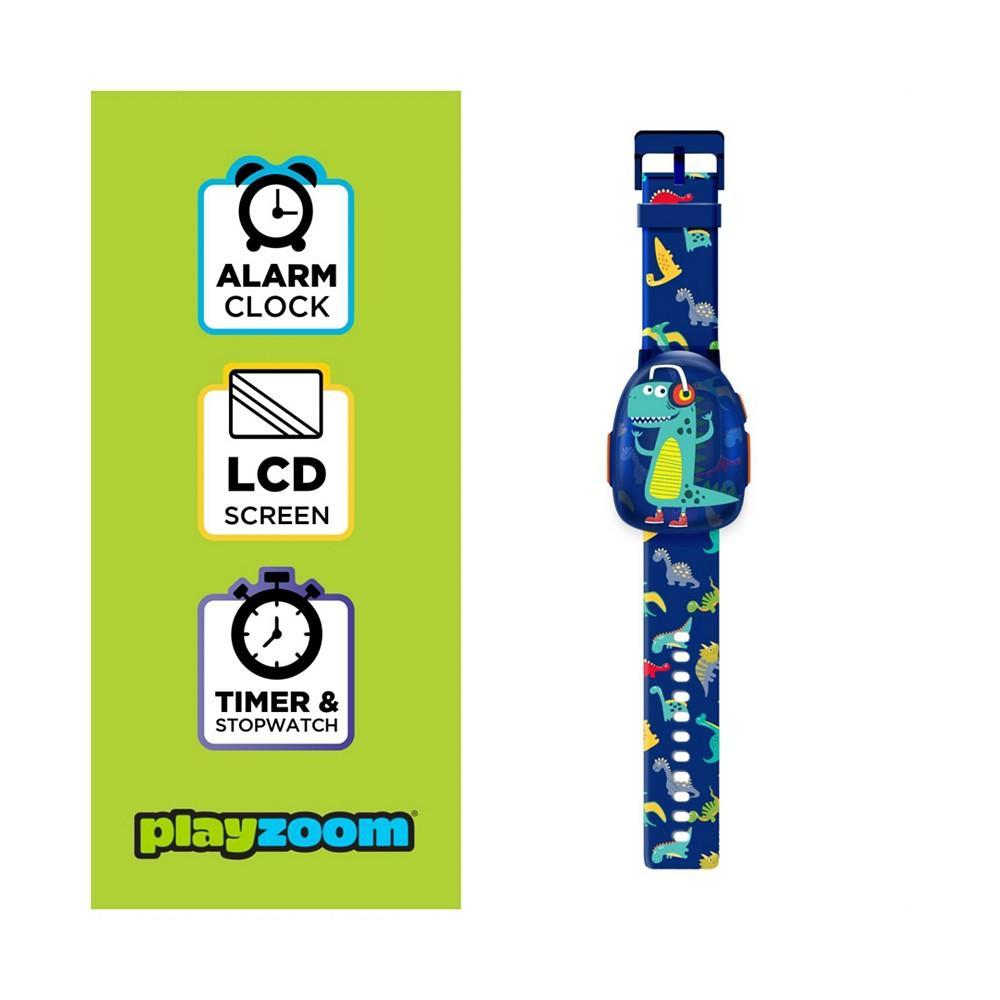 商品American Exchange|Unisex Kids Playzoom Dino Dark Blue Silicone Strap Smartwatch 42.5 mm,价格¥146,第4张图片详细描述