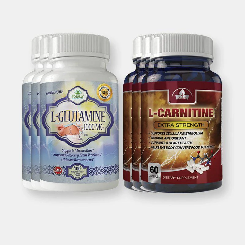 商品Totally Products|L-Glutamine and L-Carnitine Extra Strength Combo Pack,价格¥432,第1张图片