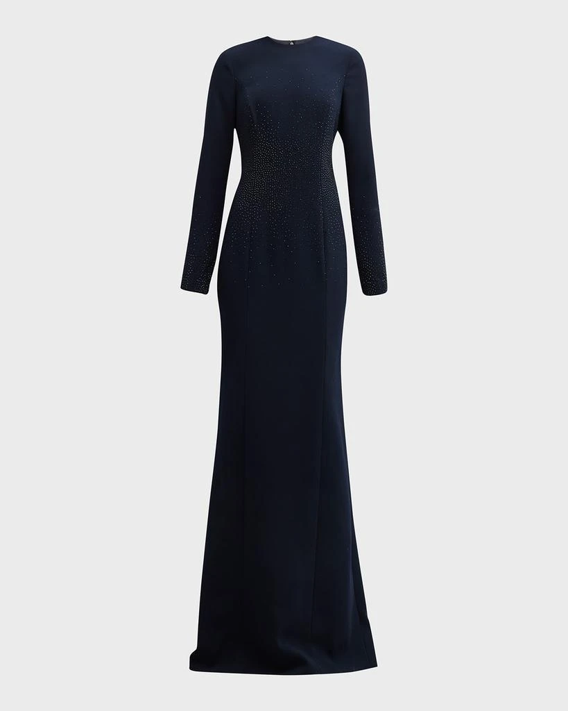 商品Teri Jon|A-Line Rhinestone-Embellished Crepe Gown,价格¥3158,第2张图片详细描述