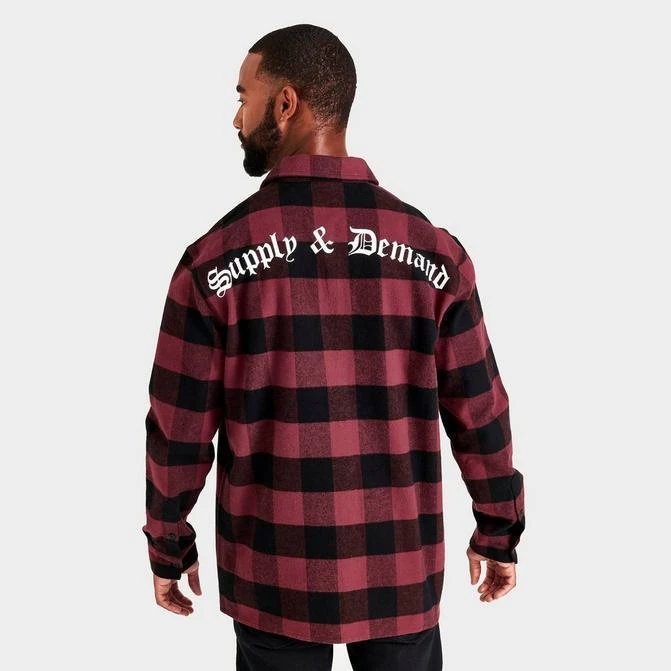 商品SUPPLY & DEMAND|Men's Supply & Demand Gothic Check Flannel Shirt,价格¥261,第1张图片