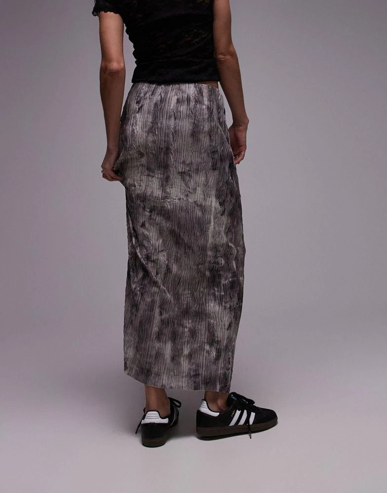 商品Topshop|Topshop plisse maxi skirt in grey non print,价格¥118,第3张图片详细描述