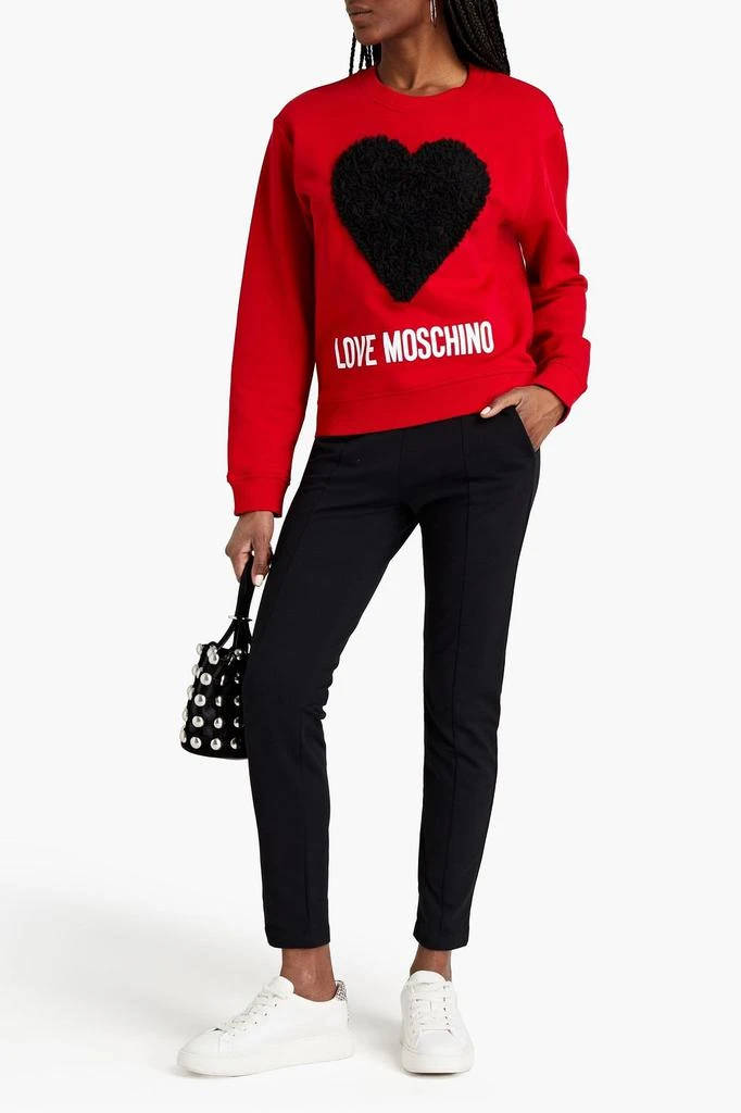 商品Moschino|Tulle-appliquéd printed French cotton-terry sweatshirt,价格¥398,第4张图片详细描述