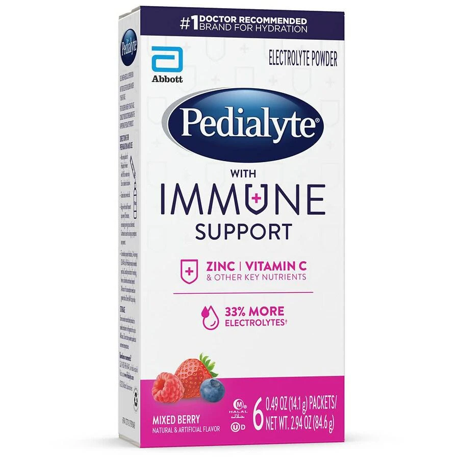 商品Pedialyte|With Immune Support Electrolyte Powder Mixed Berry,价格¥121,第3张图片详细描述