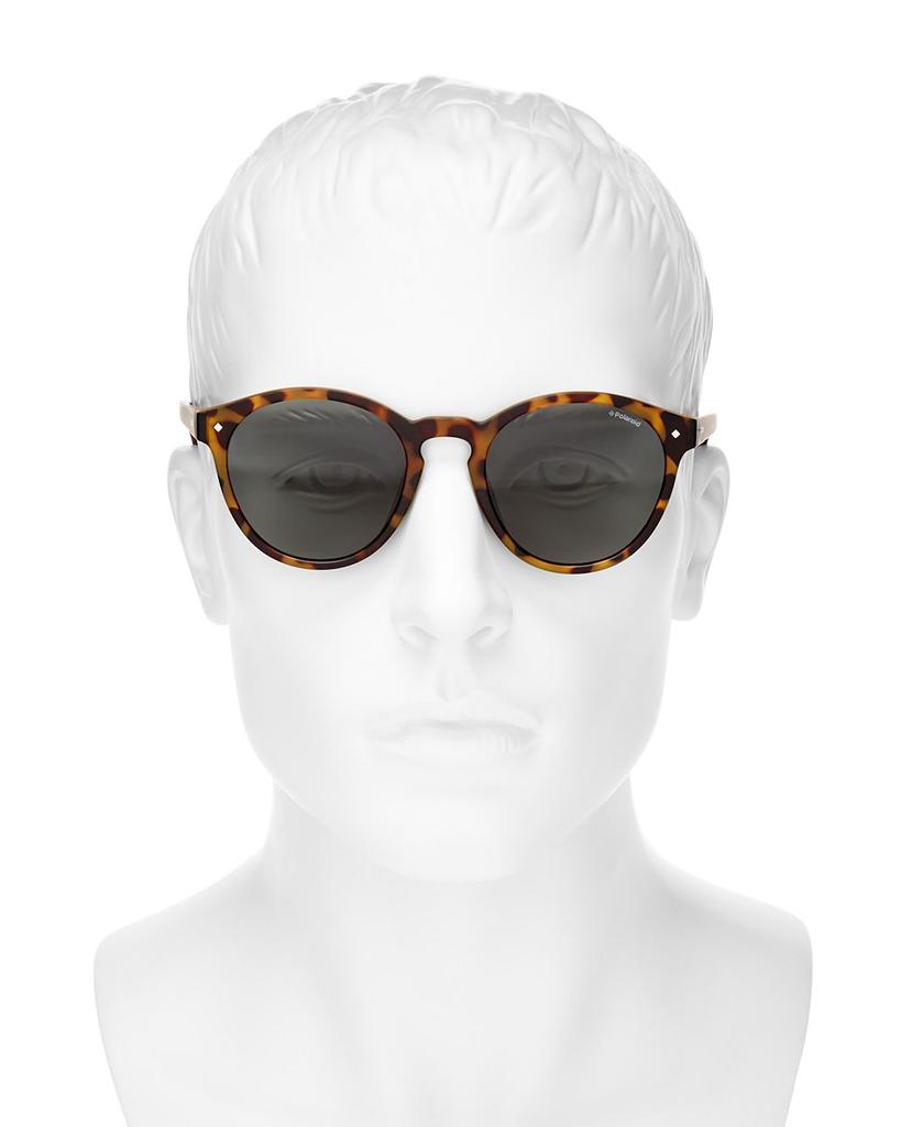 Men's Polarized Round Sunglasses, 49mm商品第2张图片规格展示