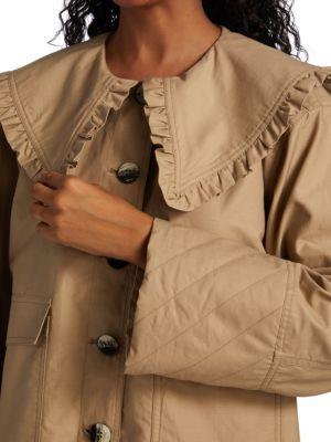 Ruffle Trim Puritan Collar Jacket商品第4张图片规格展示