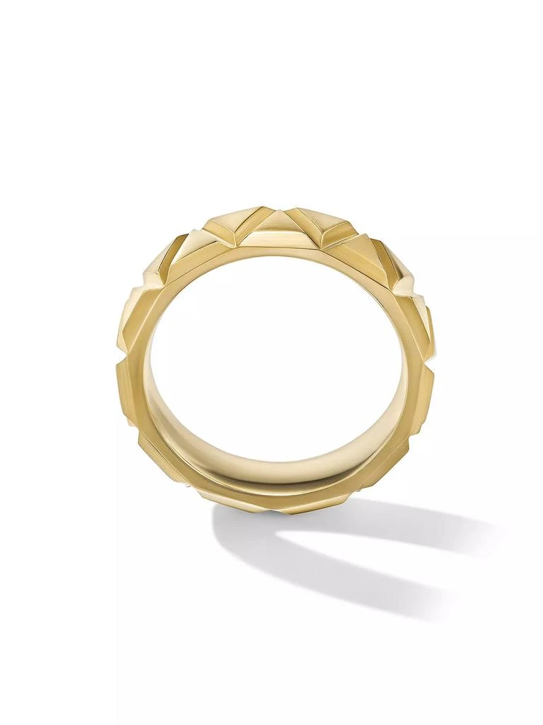 商品David Yurman|Faceted Triangle Band Ring in 18K Yellow Gold, 6MM,价格¥16483,第2张图片详细描述