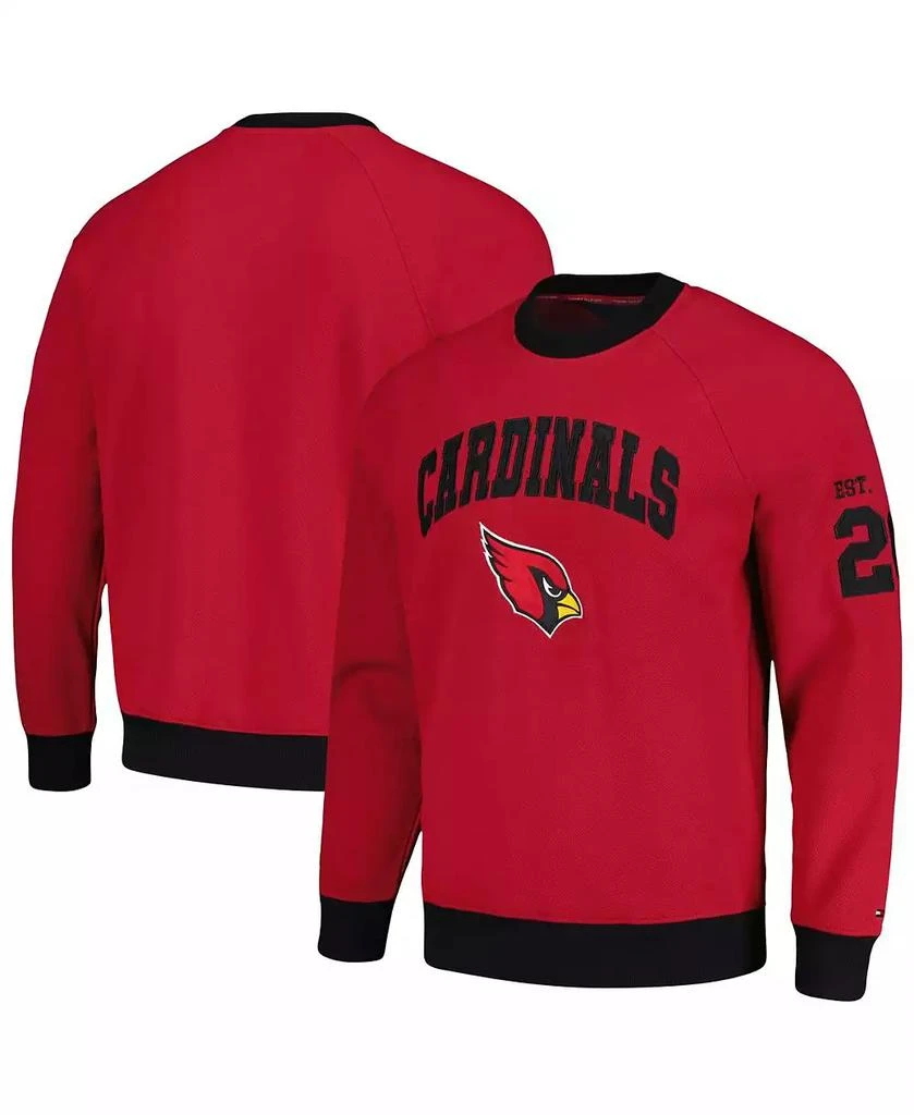 商品Tommy Hilfiger|Men's Cardinal Arizona Cardinals Reese Raglan Tri-Blend Pullover Sweatshirt,价格¥501,第1张图片