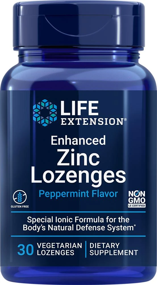 商品Life Extension|Life Extension Enhanced Zinc Lozenges, Peppermint (30 Lozenges, Vegetarian),价格¥72,第1张图片