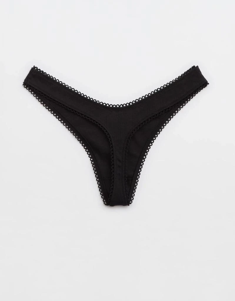 商品Aerie|Aerie Pointelle High Cut Thong Underwear,价格¥46,第2张图片详细描述