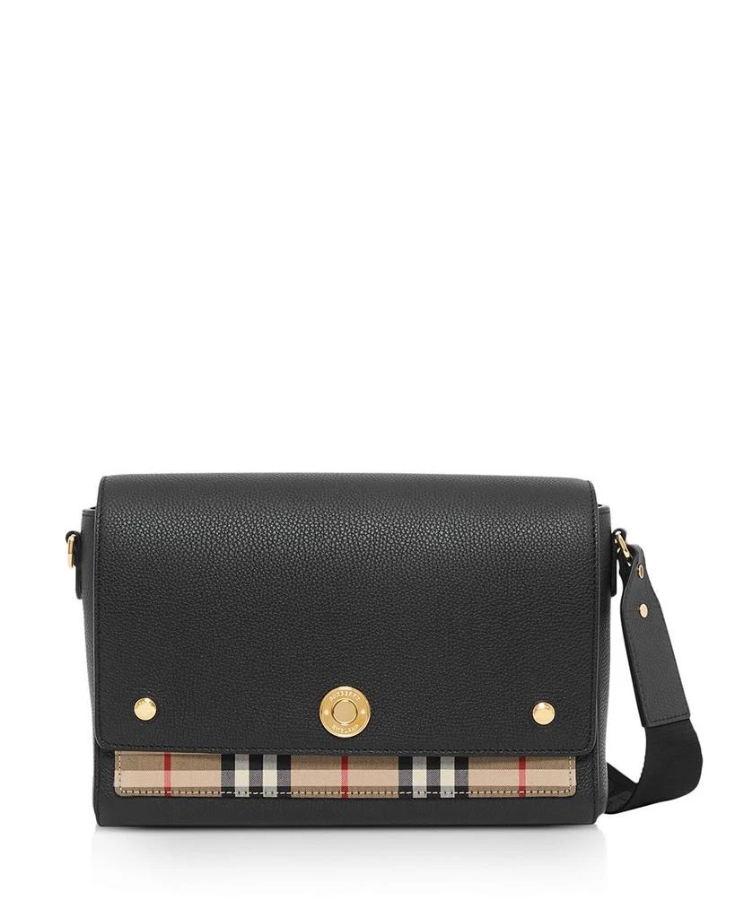 商品Burberry|Leather & Vintage Check Note Crossbody,价格¥11529,第1张图片