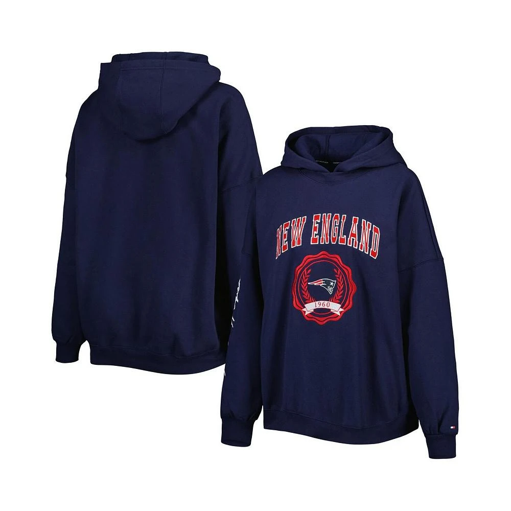 商品Tommy Hilfiger|Women's Navy New England Patriots Becca Drop Shoulder Pullover Hoodie,价格¥505,第1张图片