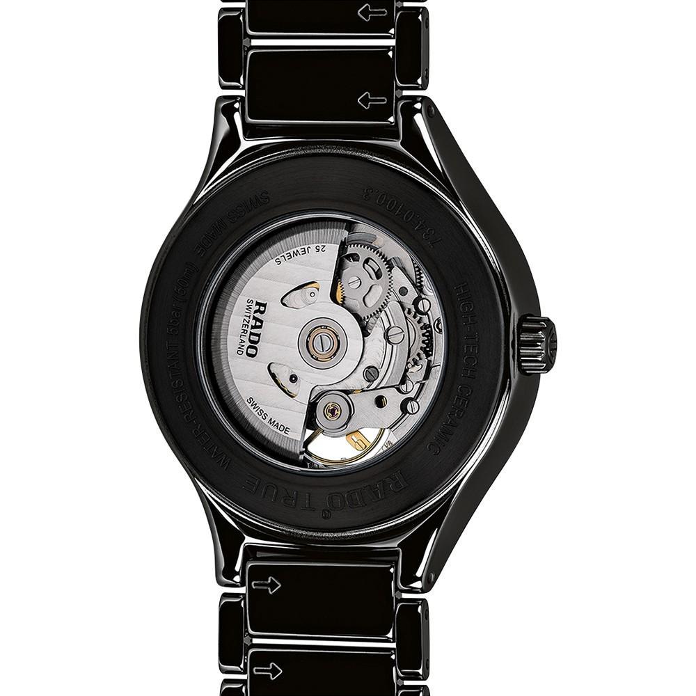 商品Rado|Unisex Swiss Automatic True Black High-Tech Ceramic Bracelet Watch 40mm,价格¥15029,第5张图片详细描述