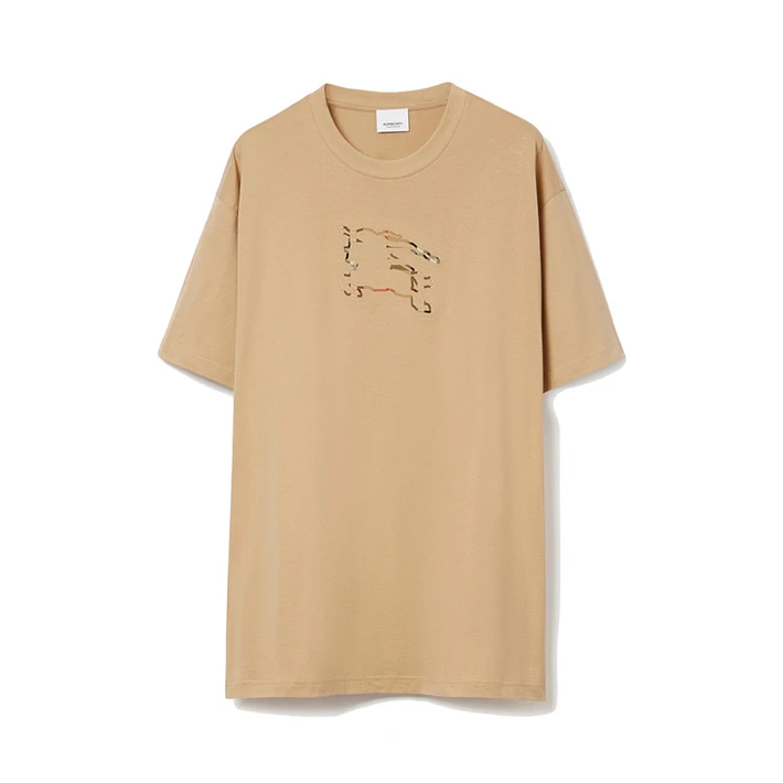 商品Burberry|BURBERRY博柏利 23新款 男士柔黄褐色纯棉马术骑士T恤80727031,价格¥4480,第1张图片