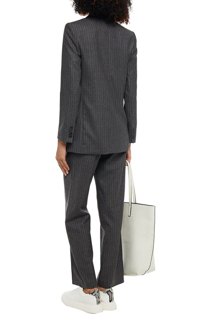 商品Maje|Double-breasted pinstriped wool and cashmere-blend blazer,价格¥1896,第1张图片