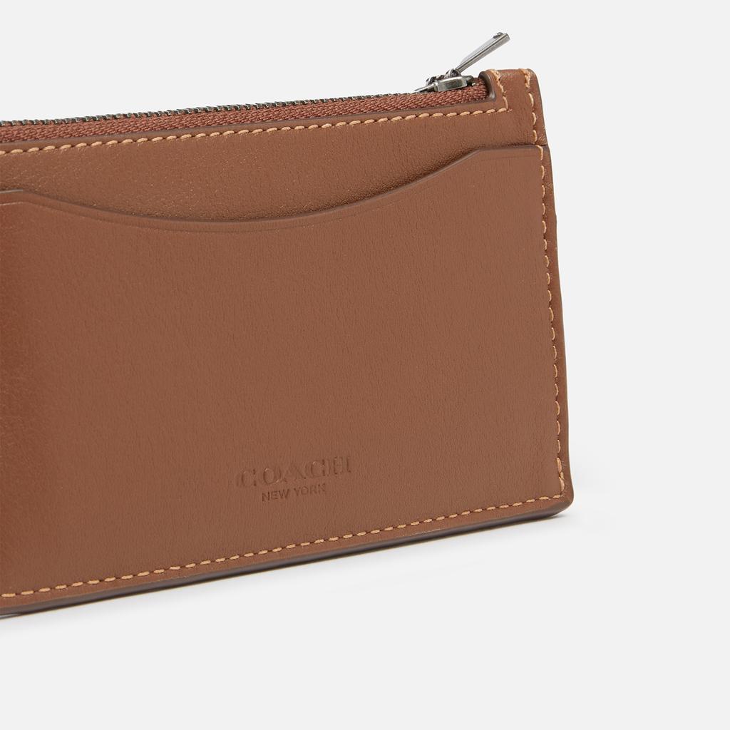 Coach Men's Zip Card Case in Smooth Leather商品第3张图片规格展示