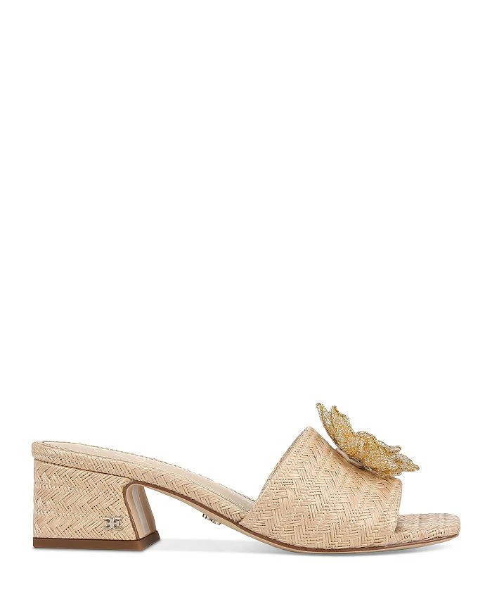 商品Sam Edelman|Women's Winsley Square Toe Beaded Flower Block Heel Sandals,价格¥550,第2张图片详细描述