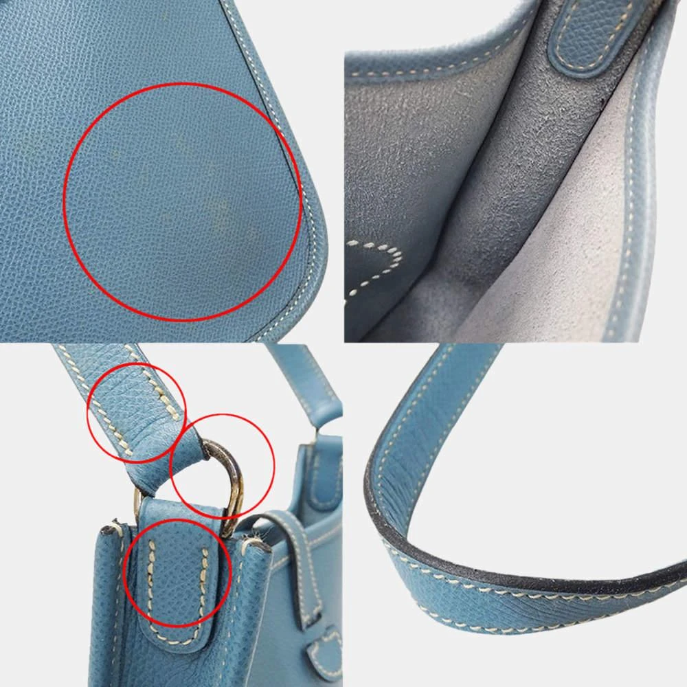 Hermes Bag Ladies Handbag Shoulder Mini Evelyne 1 TPM Short Vaux Epsom Blue Gene â¡ I Engraved 商品