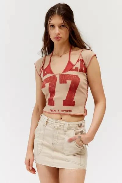 商品Urban Outfitters|Player 77 Graphic Baby Tee,价格¥265,第1张图片