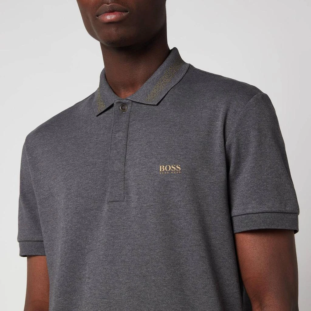 商品Hugo Boss|BOSS Green Men's Paddy Pixel Polo Shirt - Medium Grey,价格¥374,第4张图片详细描述