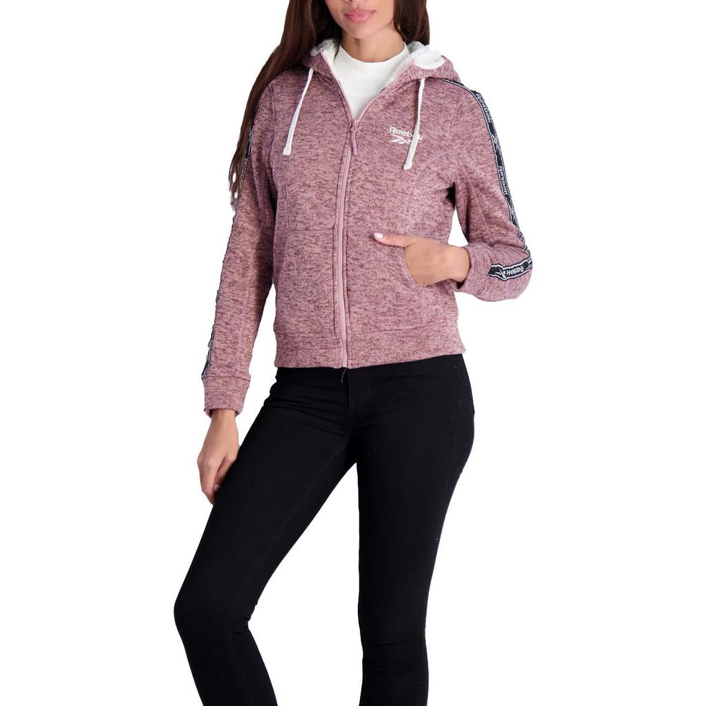 Reebok Women's Heathered Zip Up Active Hoodie with Sherpa Lining商品第7张图片规格展示