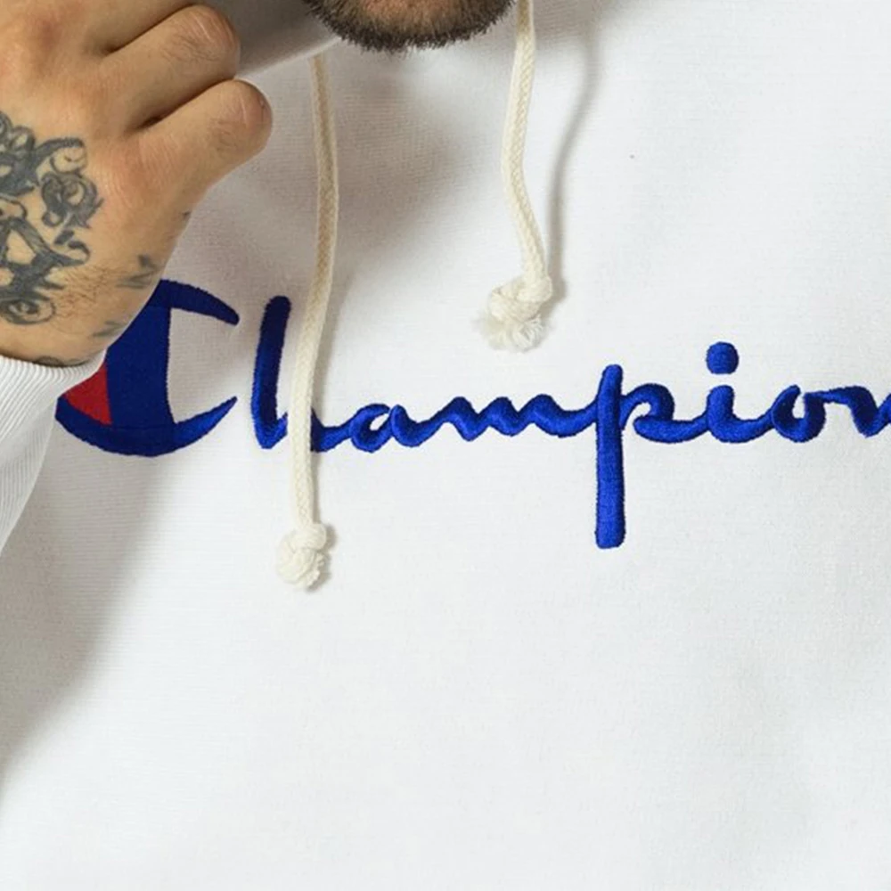 CHAMPION 男士白色棉质连帽卫衣 212574-AMB 商品