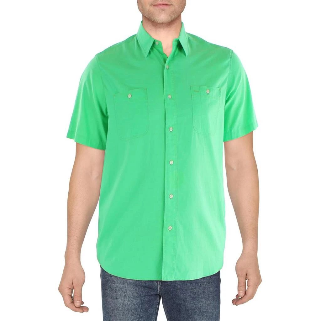 商品Ralph Lauren|Polo Ralph Lauren Mens Solid Cotton Button-Down Shirt,价格¥143,第2张图片详细描述