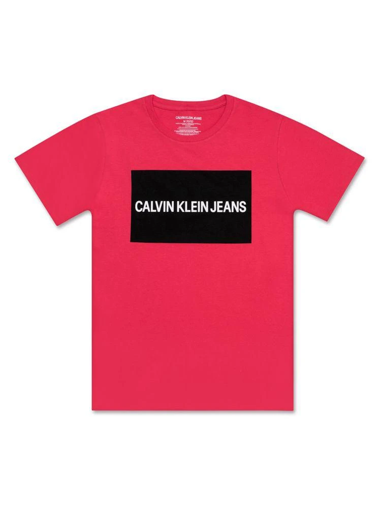 商品Calvin Klein|Boy's Institution Logo Cotton Tee,价格¥36,第2张图片详细描述