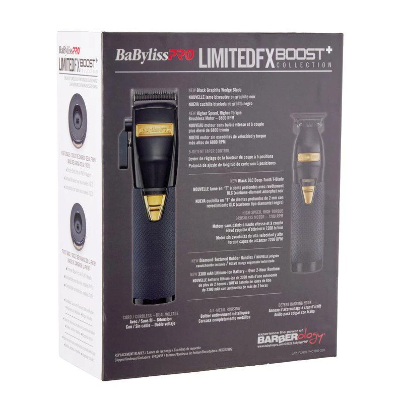 商品BaByliss PRO|Barberology Limited FX Metal Boost Collection Black And Gold Holiday Clipper Set,价格¥2224,第2张图片详细描述