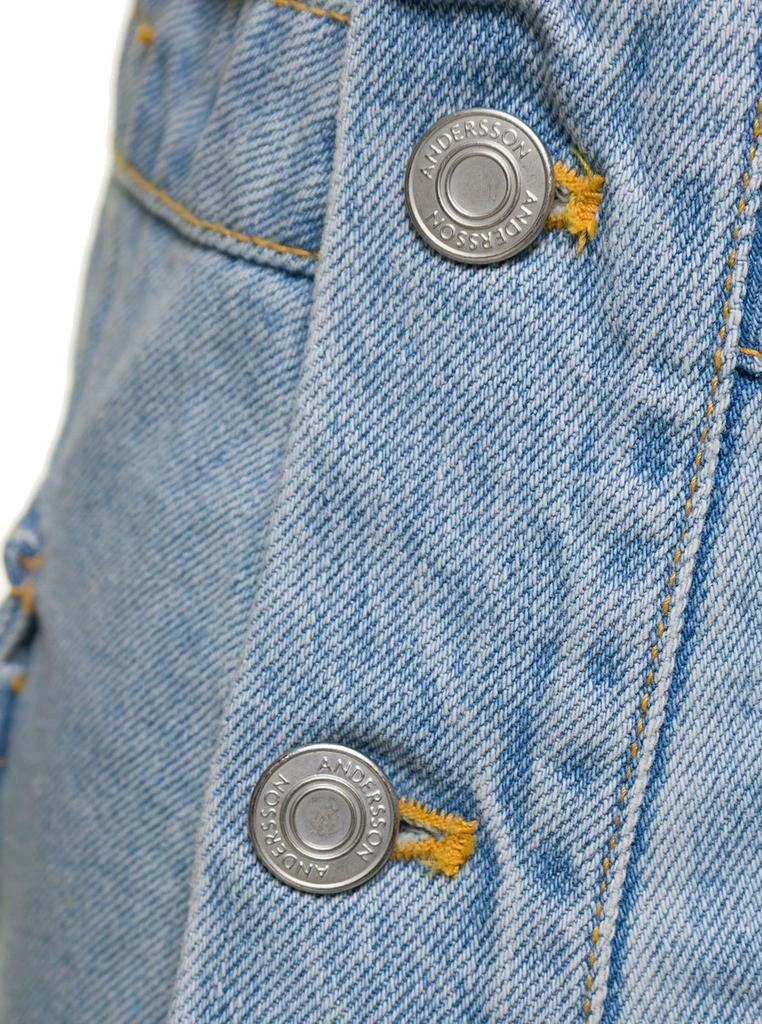 商品ANDERSSON BELL|Blue Denim Pleated Miniskirt In Cotton Woman,价格¥1382,第3张图片详细描述