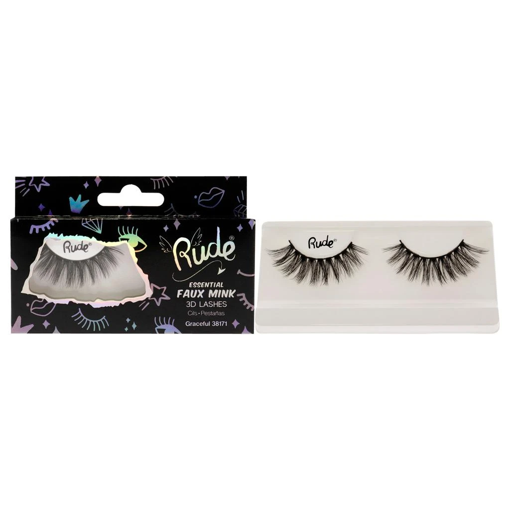 商品Rude Cosmetics|Essential Faux Mink 3D Lashes - Graceful by  for Women - 1 Pc Pair,价格¥97,第1张图片