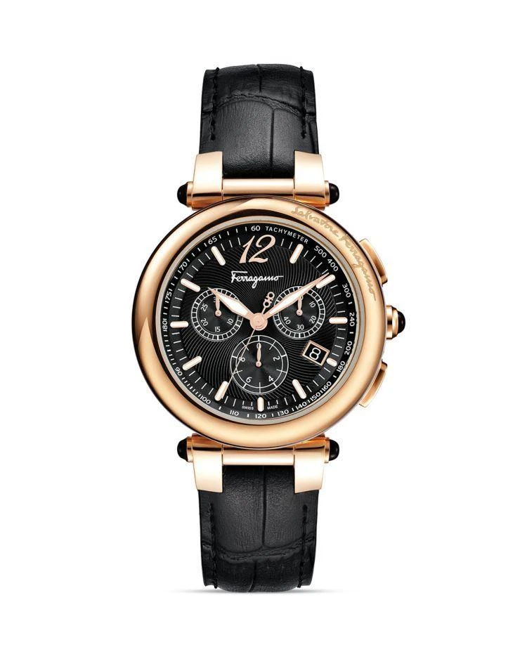 商品Salvatore Ferragamo|Idillio Gold Ion-Plated Chronograph Watch, 41mm,价格¥11185,第1张图片