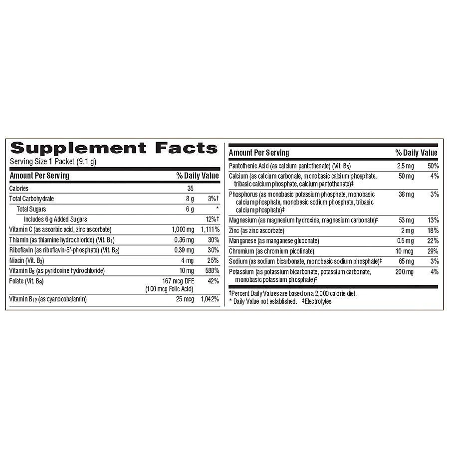 商品Emergen-C|Daily Immune Support Drink with 1000 mg Vitamin C, Antioxidants & B Vitamins Super Orange,价格¥225,第5张图片详细描述