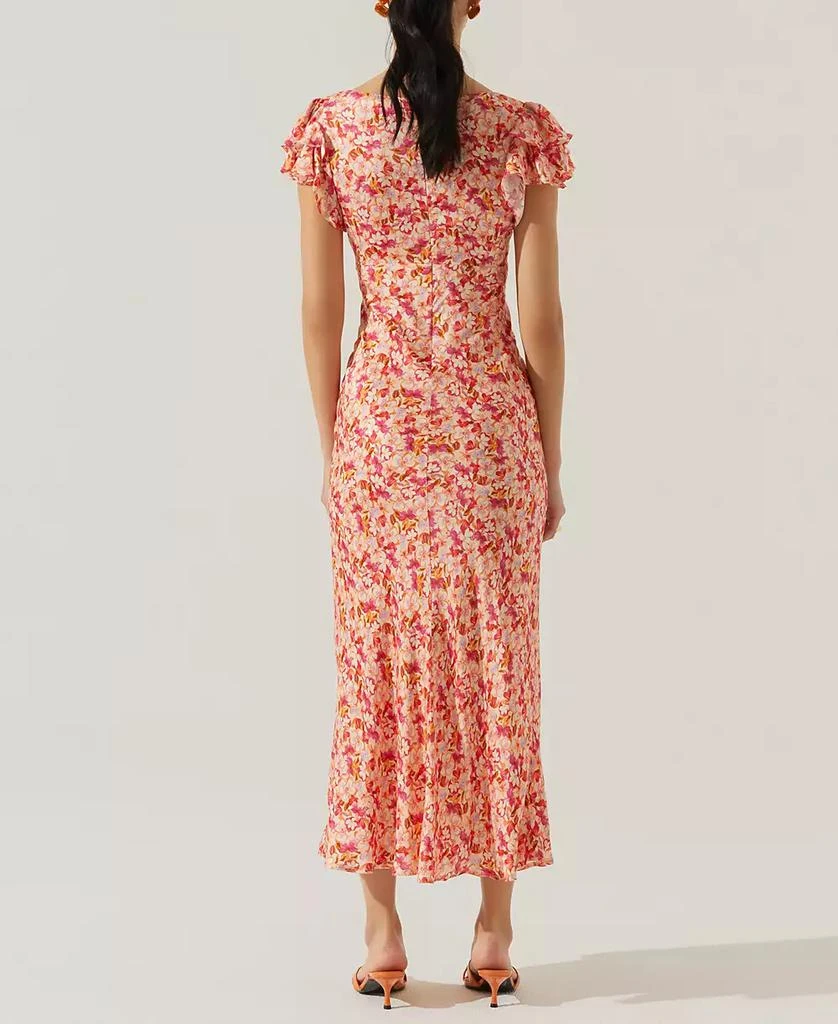 商品ASTR|Women's Maisy Floral Print Flutter Sleeve Midi Dress,价格¥493,第5张图片详细描述