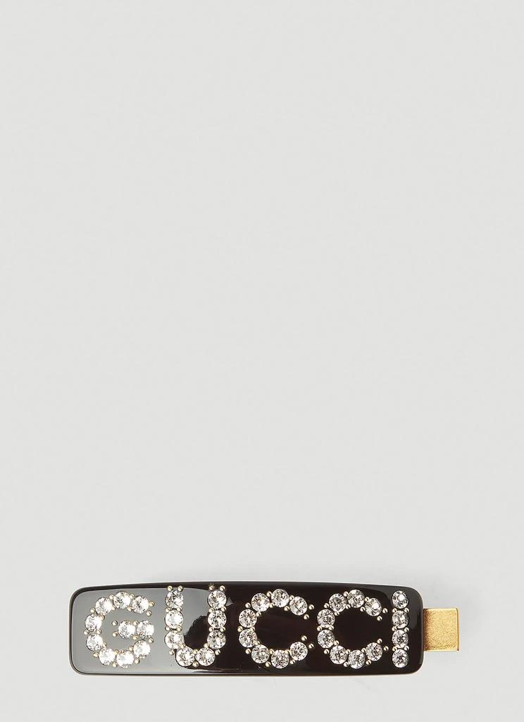 商品Gucci|Crystal-Logo Single Hair Clip,价格¥3491,第2张图片详细描述