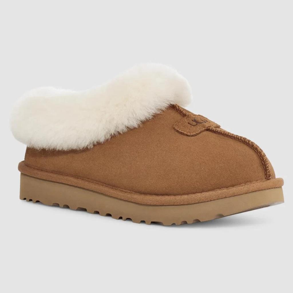 Tazzette 1134810-CHE Slippers Chestnut Suede Sheepskin Lined RHS8005 image 2