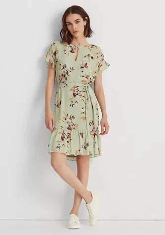 商品Ralph Lauren|Ralph Lauren Floral Crinkled Georgette Dress,价格¥543,第1张图片