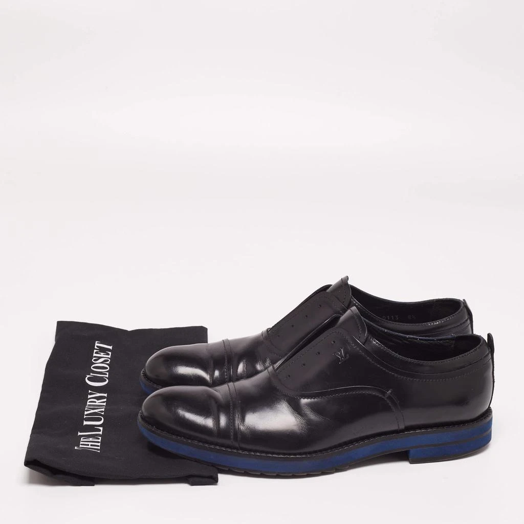 Louis Vuitton Black Leather Cap Toe Lace Up Derby Size 42.5 商品