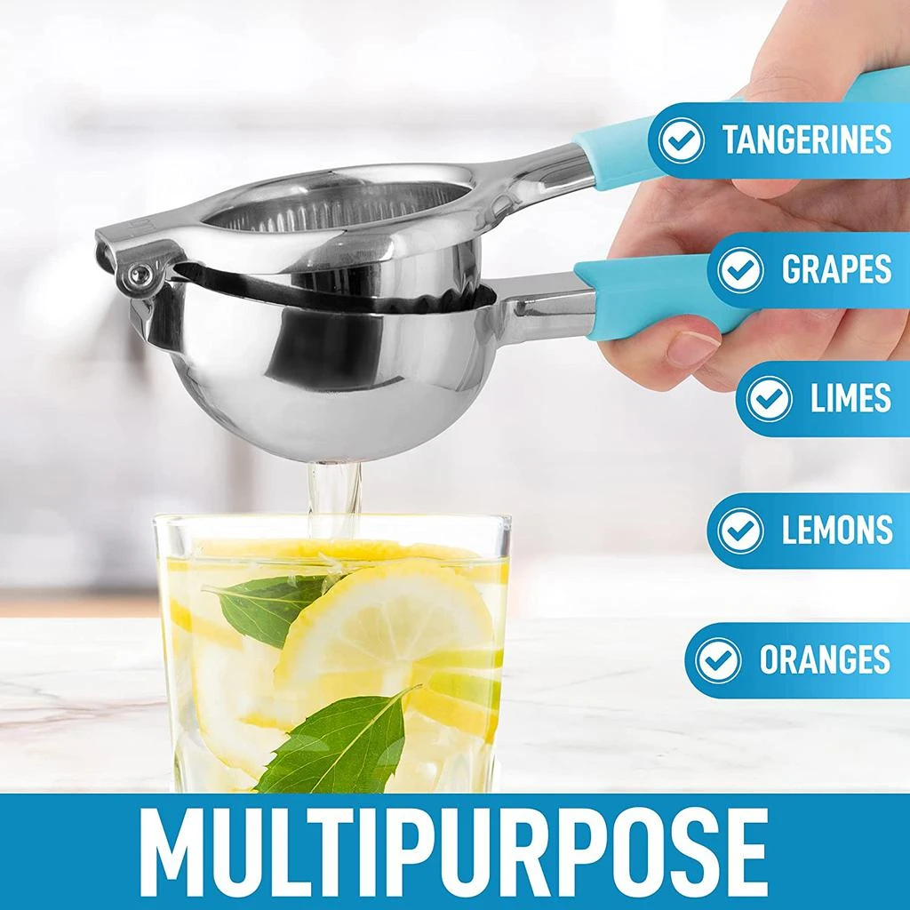 商品Zulay|Zulay Kitchen   Lemon Squeezer SS w Silicone Handles,价格¥285,第3张图片详细描述